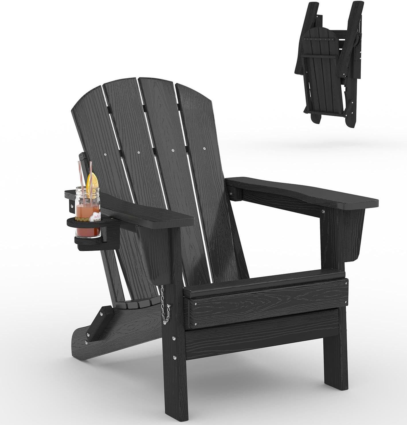 Adirondack Chair Wood - 접이식 아디론닥 의자 HDPE 플라스틱 야외