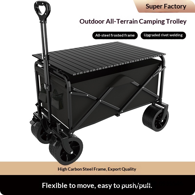 Outdoor Furniture Vendors - 접이식 대용량 캠핑 웨건, 후면 개폐식