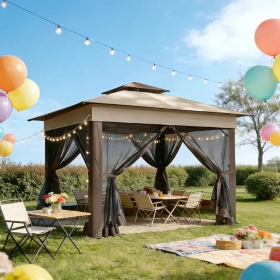 Gazebo Pop Up - 11x11 팝업 가제보 텐트(네트 포함) 야외