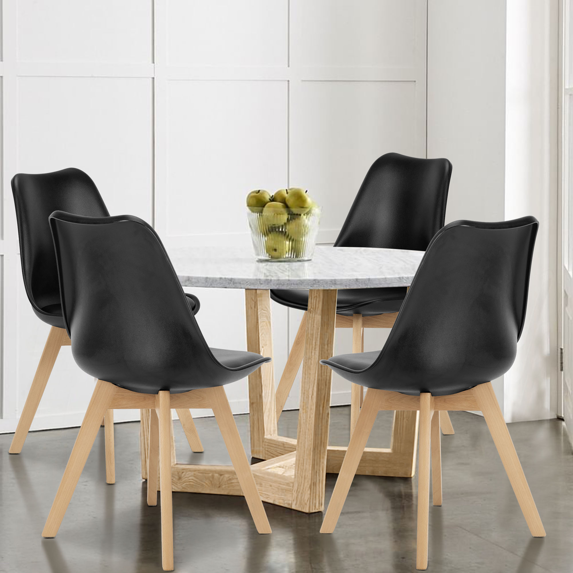 JHK PU 가죽 식사 의자 홈 부엌에 대 한 4 나무 - Adirondack Chair Wood 리뷰 및 가격