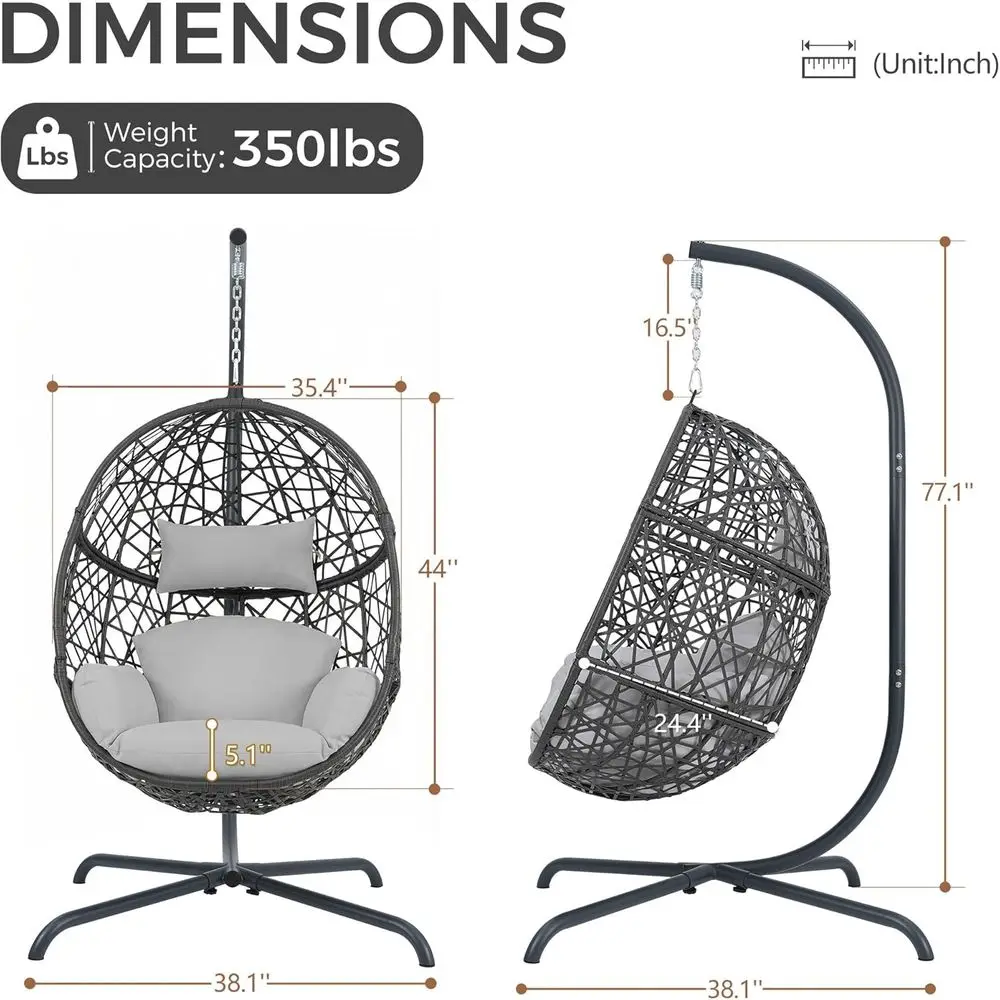 야외/실내용 보헤미안 스타일 위커 스윙 체어(스탠드 포 - Hanging Egg Chair 리뷰 및 가격