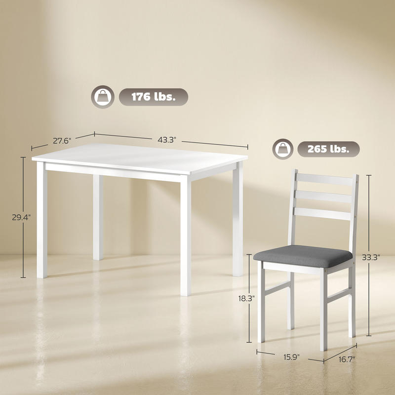 4인용 5피스 소형 주방 테이블 세트, 덮개가 있는 의 - Adirondack Chair Wood 리뷰 및 가격