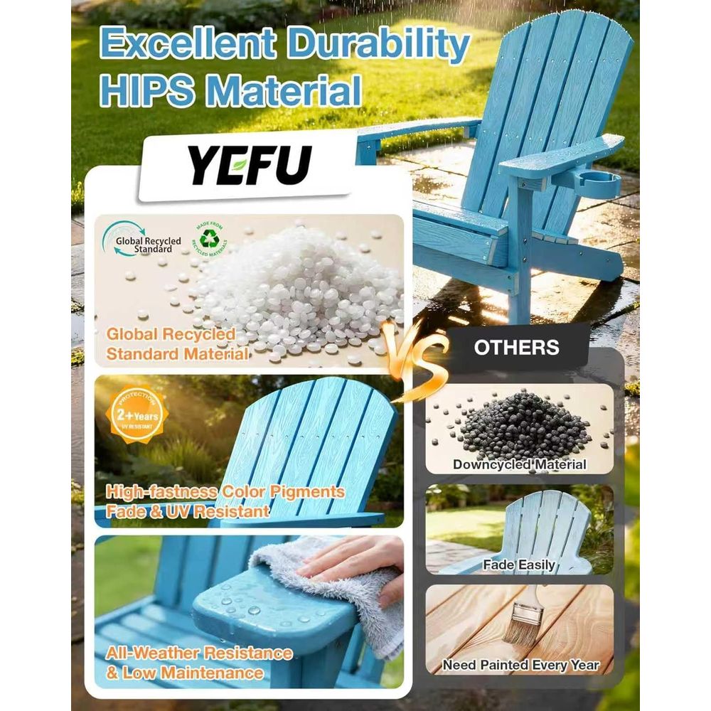 컵홀더가 있는 아디론닥 의자, 전천후 야외용 의자, 블 - Adirondack Chair Wood 리뷰 및 가격
