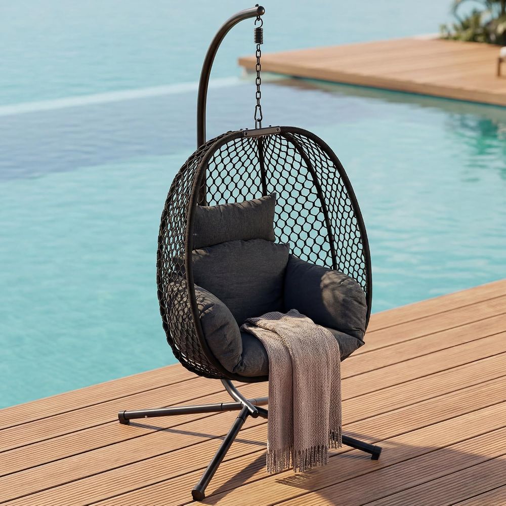 야외용 에그 체어(스탠드 포함), 400lbs(약 18 - Hanging Egg Chair 리뷰 및 가격