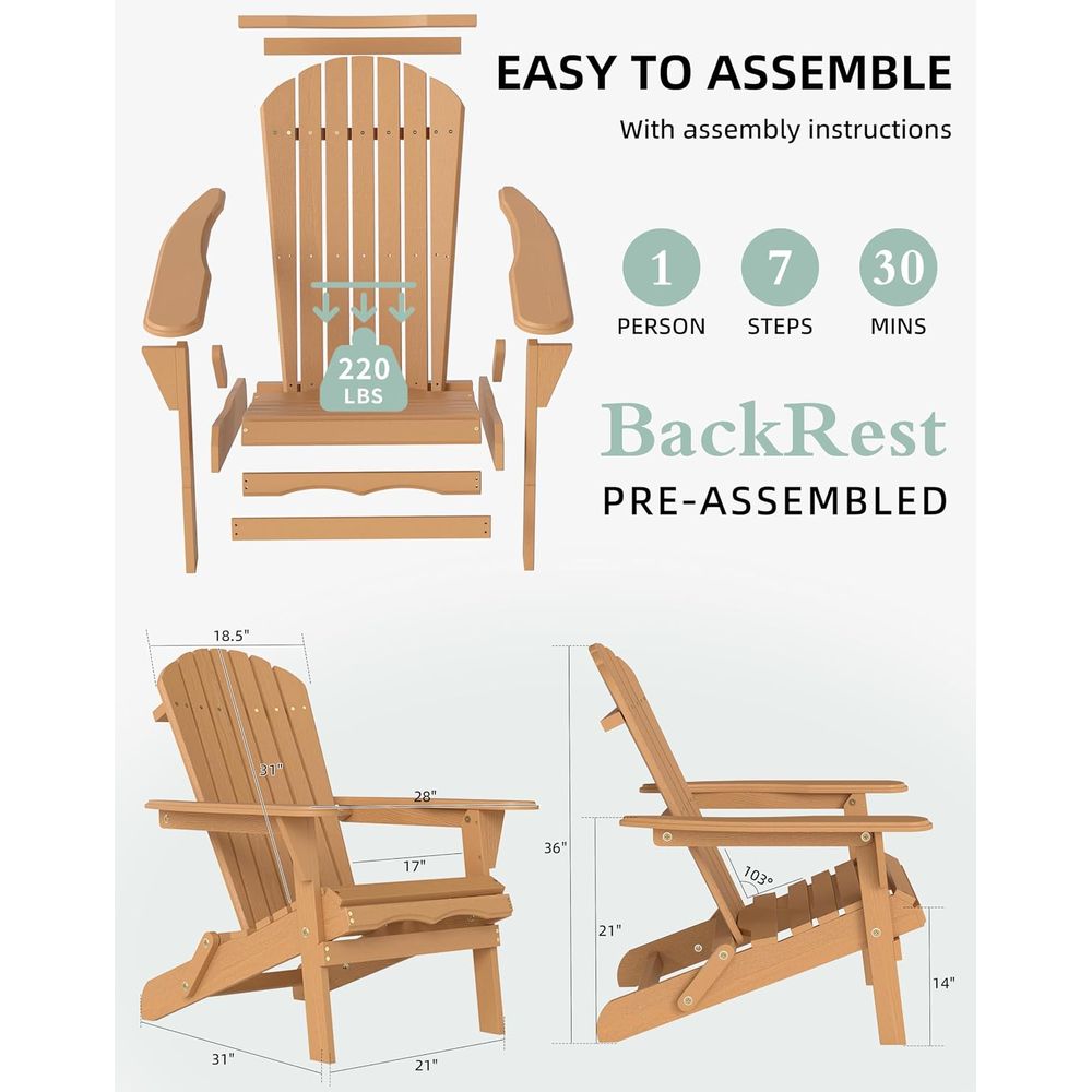 클래식 4피스 아디론닥 의자 세트, 야외, 파티오, 정 - Adirondack Chair Wood 리뷰 및 가격