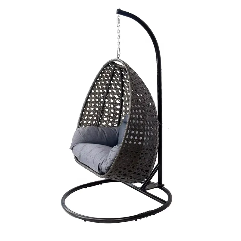 달걀 모양 검정색 파티오 현관 위커 가구 야외 정원 라 - Hanging Egg Chair 리뷰 및 가격