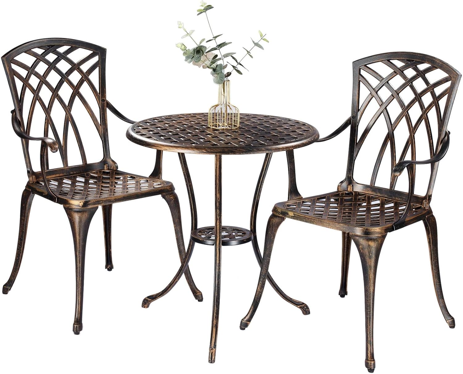 녹슬지 않는 청동 주조 알루미늄 3피스 야외 비스트로  - Outdoor Furniture Table 리뷰 및 가격