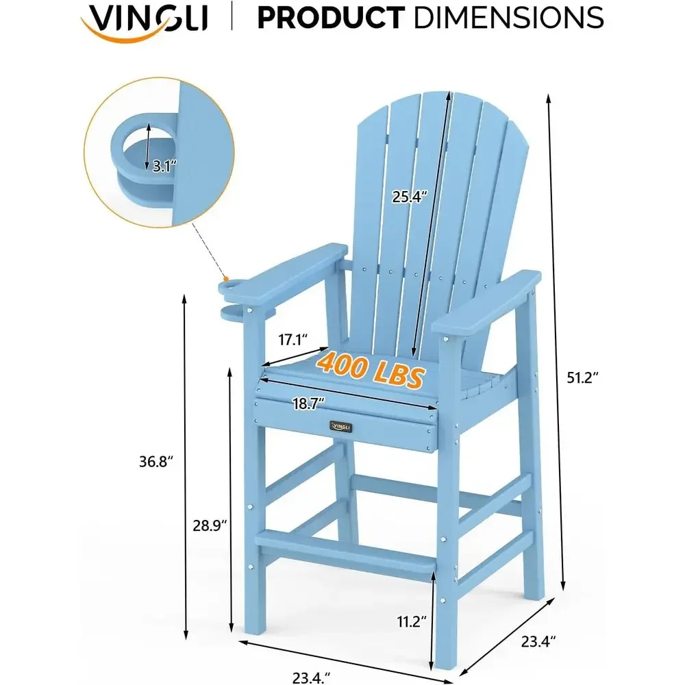 2개 세트의 내후성 플라스틱 아디론닥 의자(컵홀더 포함 - Adirondack Chair Wood 리뷰 및 가격