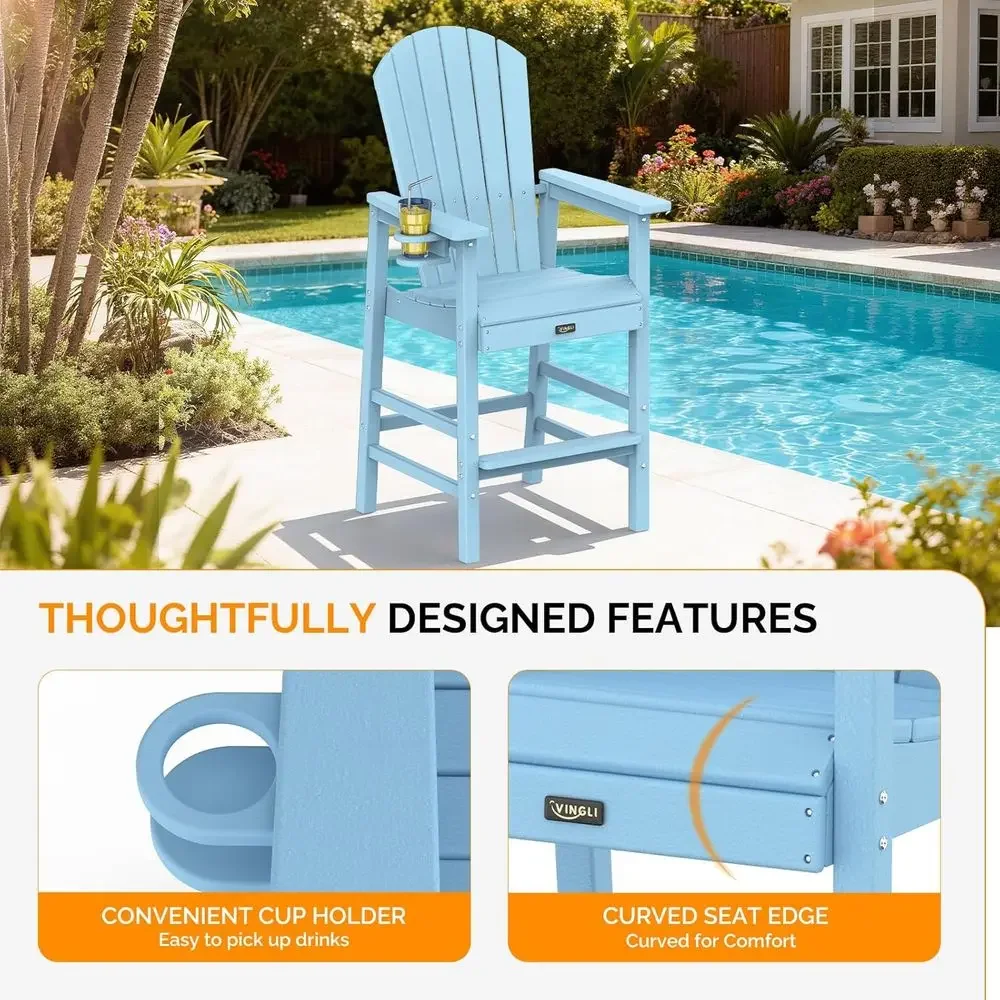 2개 세트의 내후성 플라스틱 아디론닥 의자(컵홀더 포함 - Adirondack Chair Wood 리뷰 및 가격