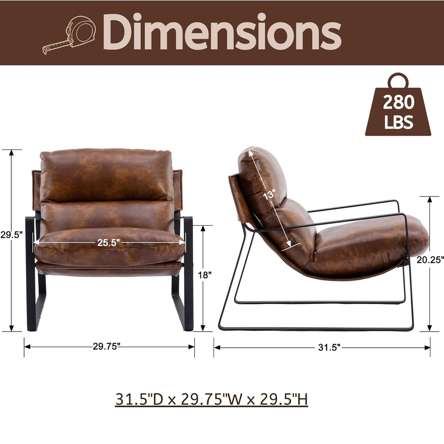 PU 가죽 악센트 안락의자 2개 세트, 부드러운 금속  - Adirondack Chair Wood 리뷰 및 가격