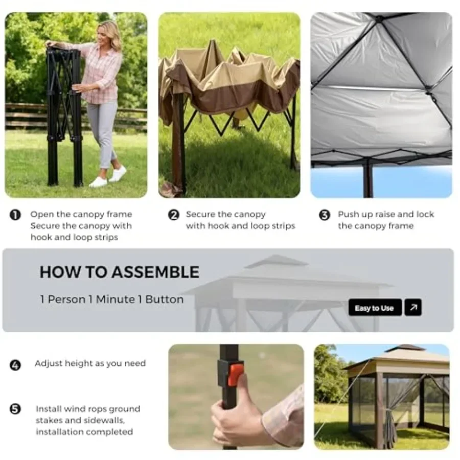 11x11 팝업 가제보 텐트(네트 포함) 야외 쉼터,  - Gazebo Pop Up 리뷰 및 가격