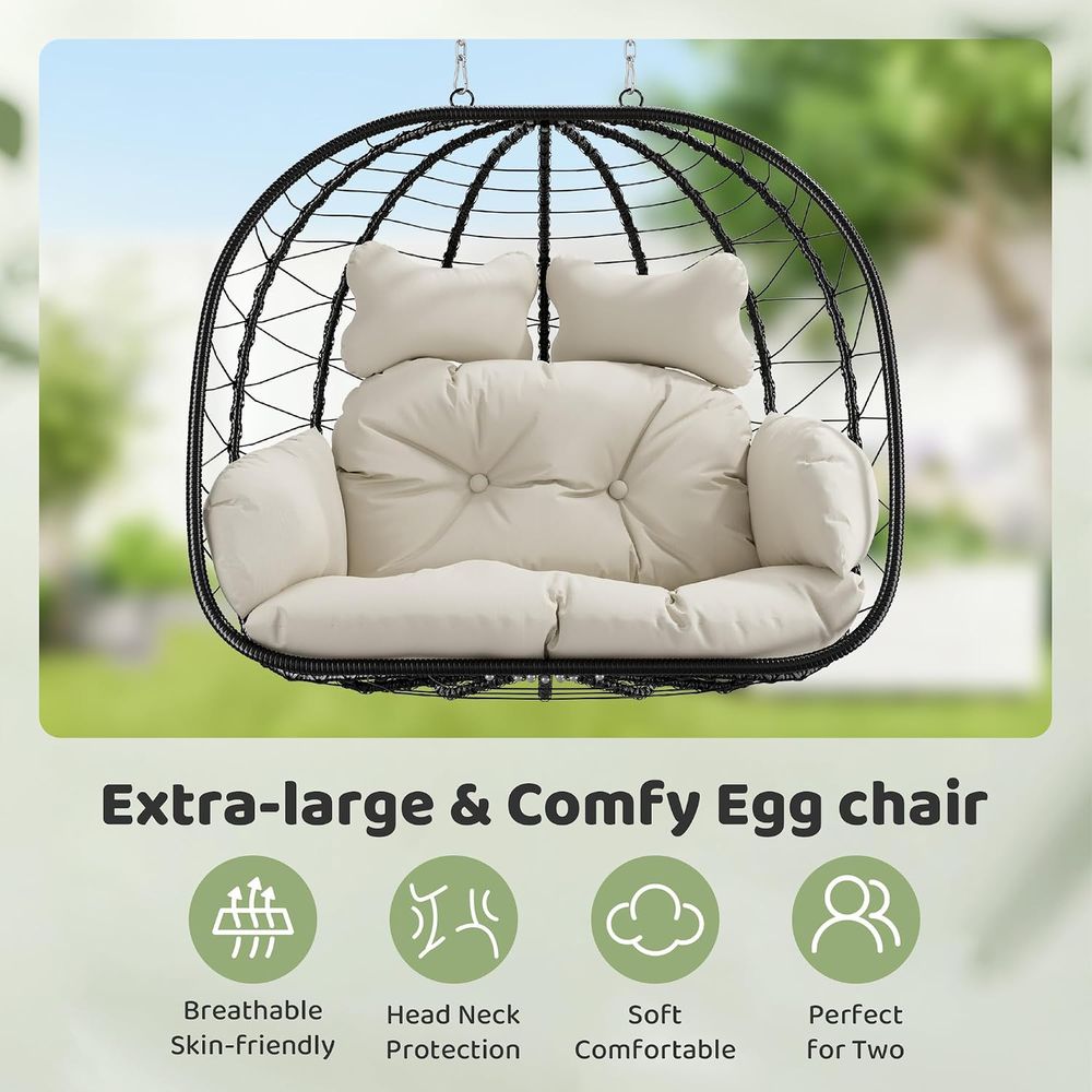 이중 행잉 에그 체어(스탠드 포함), 실내외 겸용 스윙 - Hanging Egg Chair 리뷰 및 가격
