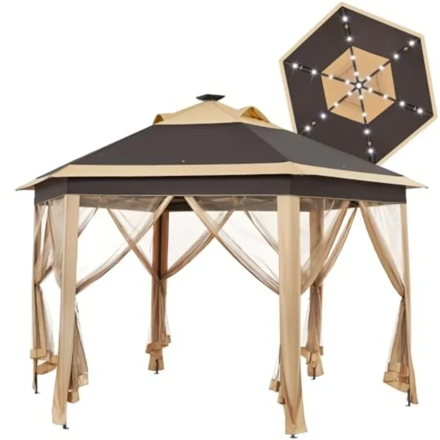 13×13 팝업 파티오 가제보 텐트(메쉬 네팅 측면 포 - Gazebo Pop Up 리뷰 및 가격
