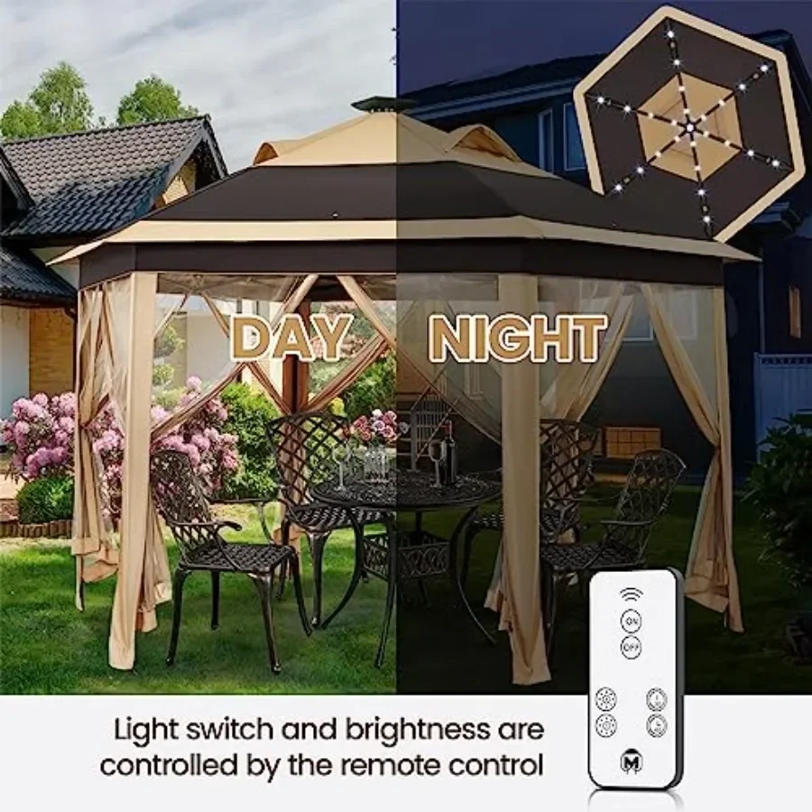 13×13 팝업 파티오 가제보 텐트(메쉬 네팅 측면 포 - Gazebo Pop Up 리뷰 및 가격